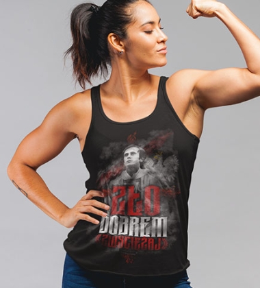 Damski tank-top ZŁO DOBREM ZWYCIĘŻAJ